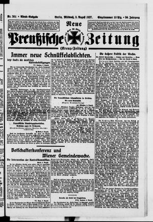 Neue preußische Zeitung vom 03.08.1927