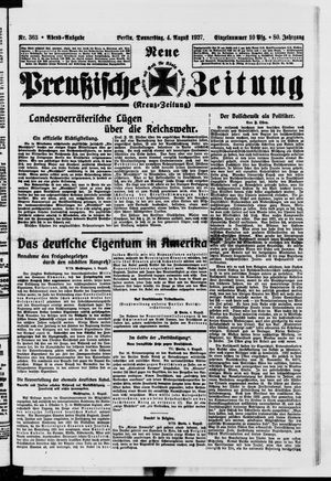 Neue preußische Zeitung vom 04.08.1927