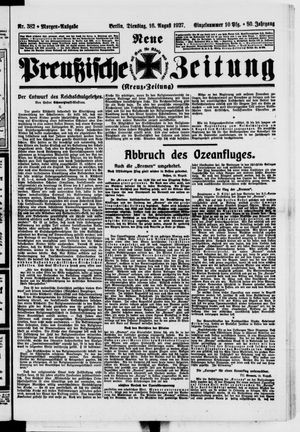Neue preußische Zeitung vom 16.08.1927