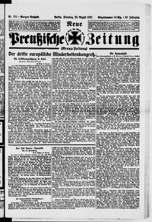 Neue preußische Zeitung vom 23.08.1927
