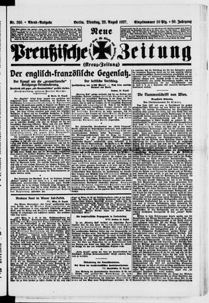 Neue preußische Zeitung vom 23.08.1927