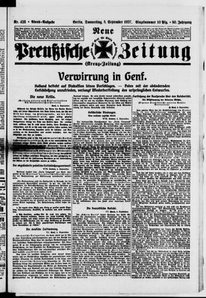 Neue preußische Zeitung vom 08.09.1927