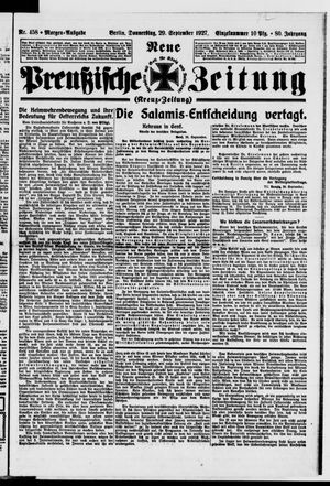 Neue preußische Zeitung vom 29.09.1927