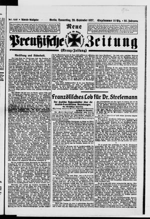 Neue preußische Zeitung vom 29.09.1927