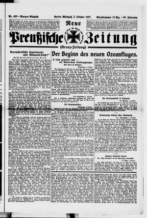 Neue preußische Zeitung vom 05.10.1927