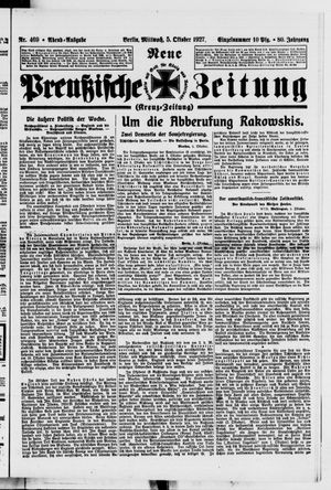 Neue preußische Zeitung vom 05.10.1927