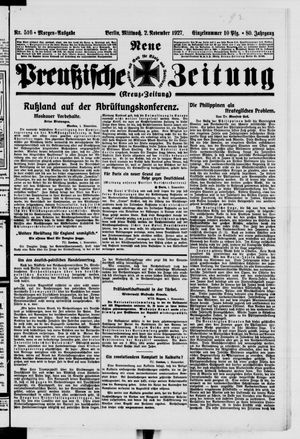 Neue preußische Zeitung on Nov 2, 1927