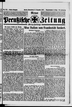 Neue preußische Zeitung vom 17.12.1927