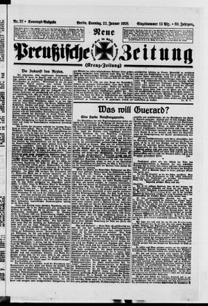 Neue preußische Zeitung vom 22.01.1928