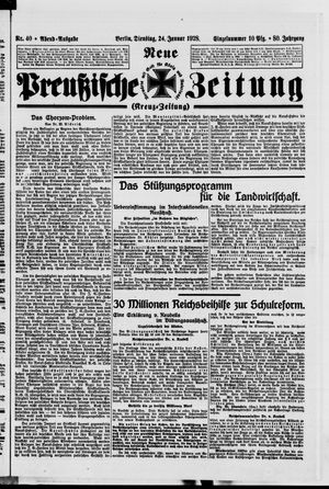 Neue preußische Zeitung vom 24.01.1928