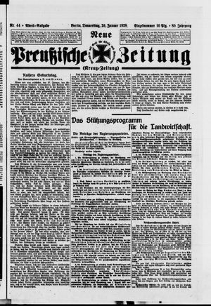 Neue preußische Zeitung vom 26.01.1928