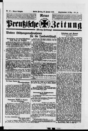 Neue preußische Zeitung vom 27.01.1928