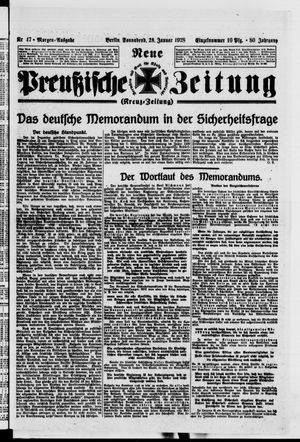 Neue preußische Zeitung vom 28.01.1928