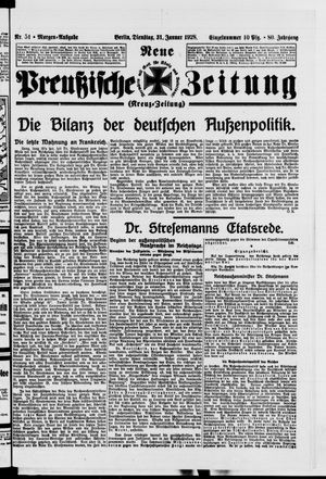 Neue preußische Zeitung vom 31.01.1928