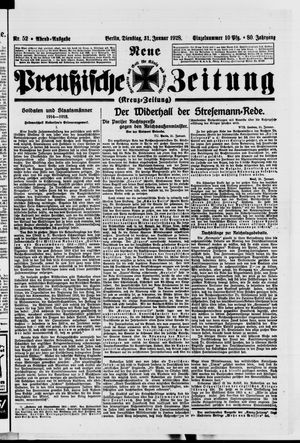 Neue preußische Zeitung vom 31.01.1928