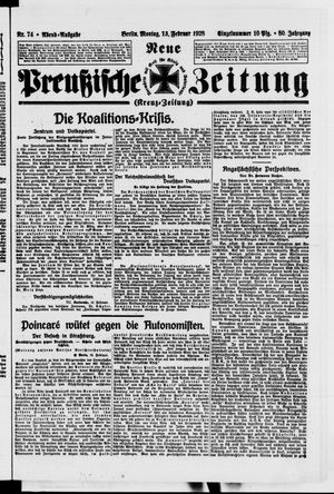 Neue preußische Zeitung on Feb 13, 1928