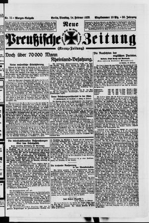Neue preußische Zeitung vom 14.02.1928
