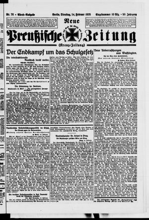 Neue preußische Zeitung vom 14.02.1928