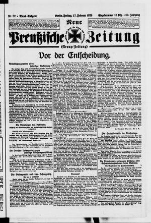 Neue preußische Zeitung vom 17.02.1928