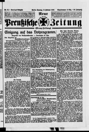 Neue preußische Zeitung vom 19.02.1928