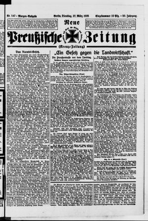 Neue preußische Zeitung vom 27.03.1928