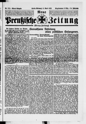 Neue preußische Zeitung vom 11.04.1928