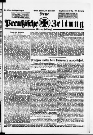 Neue preußische Zeitung vom 10.06.1928