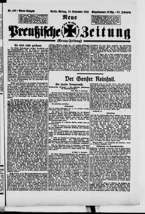 Neue preußische Zeitung vom 17.09.1928