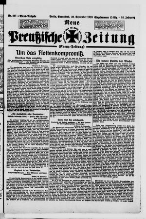 Neue preußische Zeitung vom 29.09.1928