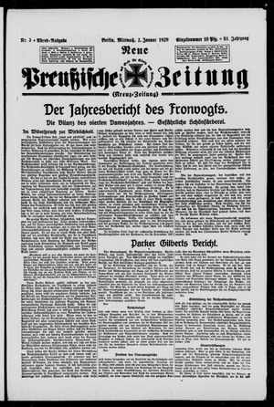 Neue preußische Zeitung vom 02.01.1929