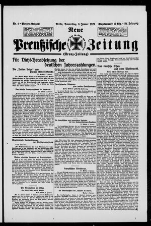 Neue preußische Zeitung vom 03.01.1929