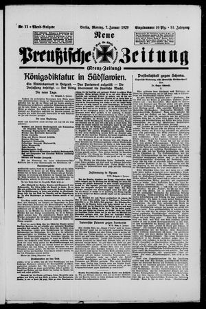 Neue preußische Zeitung vom 07.01.1929