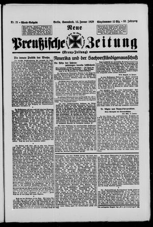 Neue preußische Zeitung vom 12.01.1929