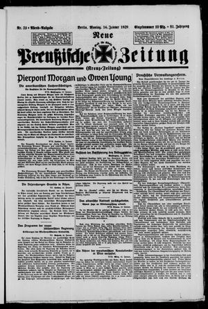 Neue preußische Zeitung vom 14.01.1929