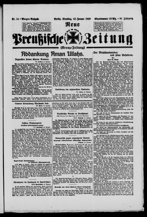 Neue preußische Zeitung vom 15.01.1929