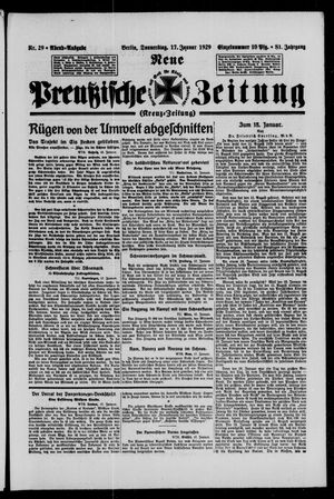 Neue preußische Zeitung vom 17.01.1929