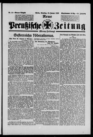 Neue preußische Zeitung vom 22.01.1929