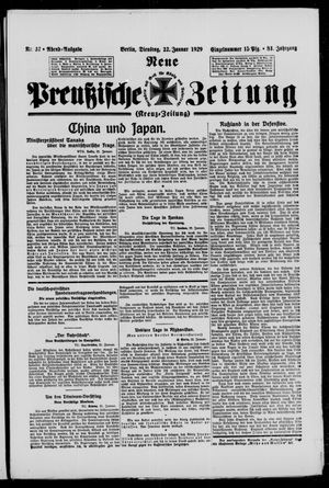 Neue preußische Zeitung vom 22.01.1929