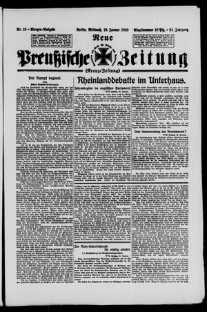 Neue preußische Zeitung vom 23.01.1929