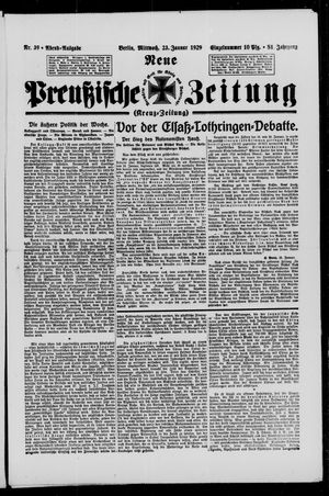 Neue preußische Zeitung vom 23.01.1929
