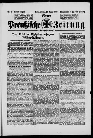 Neue preußische Zeitung vom 25.01.1929