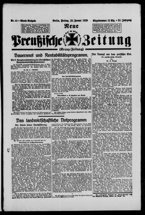 Neue preußische Zeitung vom 25.01.1929