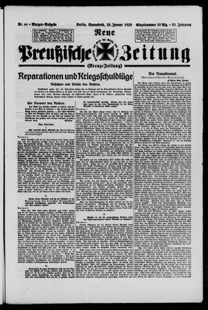 Neue preußische Zeitung vom 26.01.1929