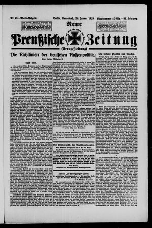 Neue preußische Zeitung vom 26.01.1929