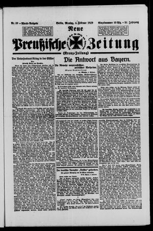 Neue preußische Zeitung vom 04.02.1929