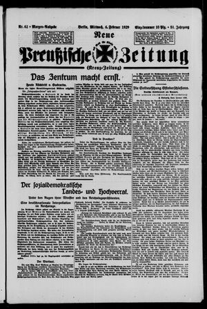 Neue preußische Zeitung vom 06.02.1929