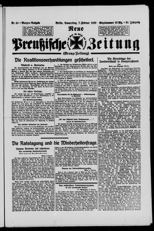 Neue preußische Zeitung vom 07.02.1929