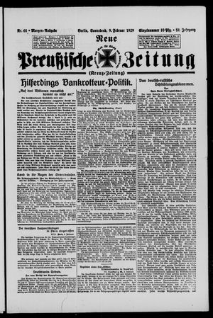 Neue preußische Zeitung vom 09.02.1929