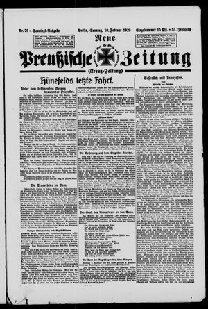 Neue preußische Zeitung vom 10.02.1929