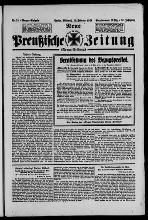 Neue preußische Zeitung vom 13.02.1929